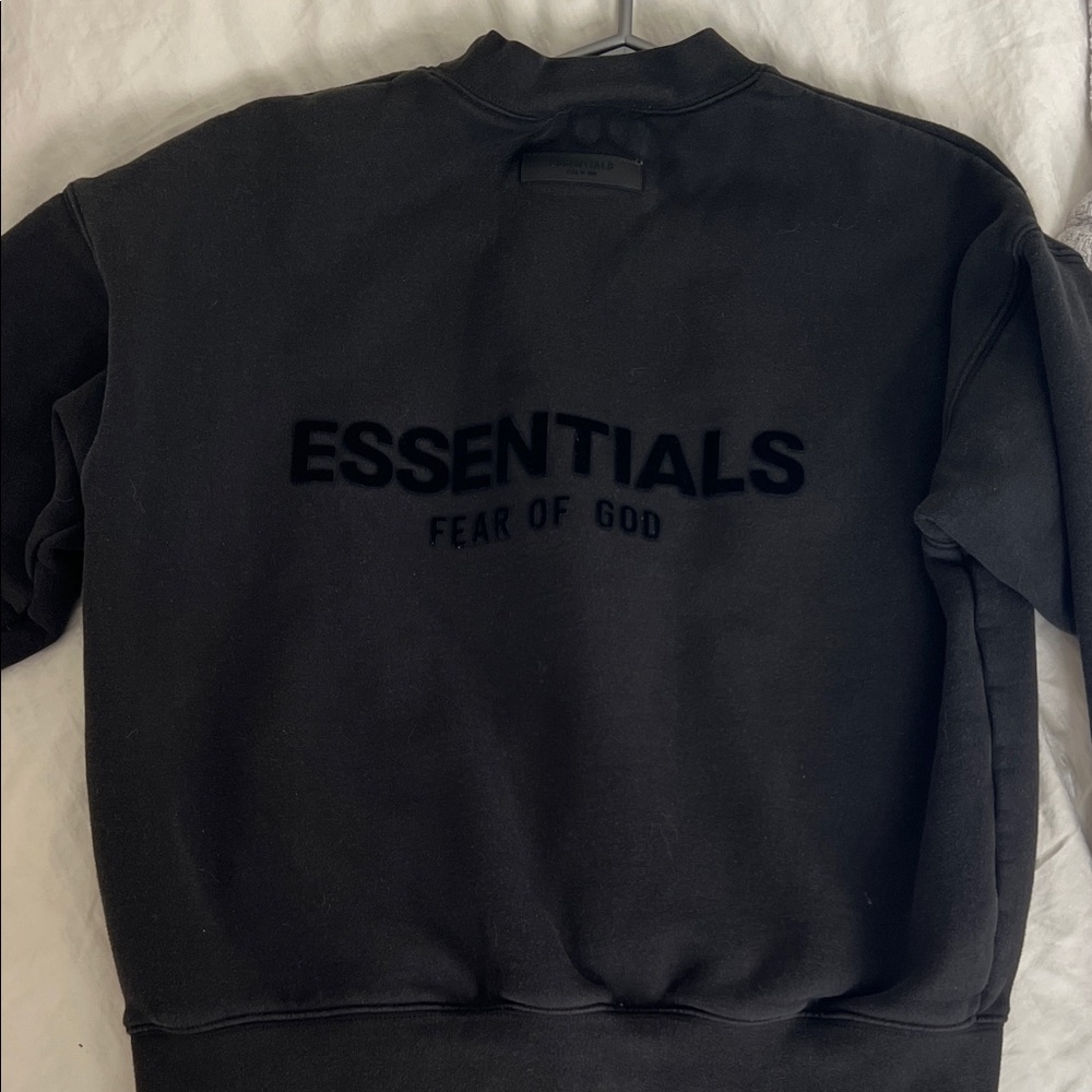 Essentials Black Crewneck Sweater